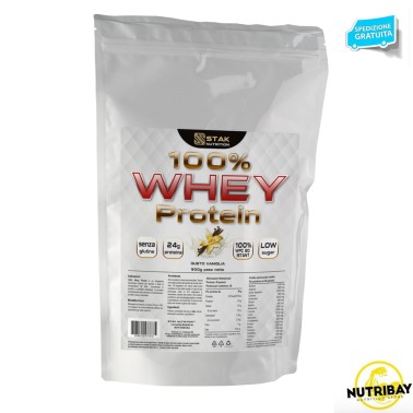 STAK NUTRITION 100% Whey Protein - 900 gr  PROTEINE