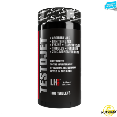 Anderson TestoJet 100 cpr. Tribulus Daa Arginina Lysina Fieno Greco e Ornitina AKG TONICI
