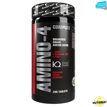 Anderson Amino 4 Complex 200 cpr. Aminoacidi ramificati BCAA Zinco Arginina AKG AMINOACIDI BCAA