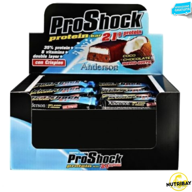 ANDERSON Proshock 24 Barrette Proteiche Con Proteine Siero Del Latte + Vitamine BARRETTE ENERGETICHE