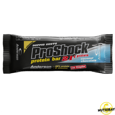 ANDERSON Proshock Barretta Proteica 60 gr con Proteine Siero Del Latte + Vitamine BARRETTE ENERGETICHE