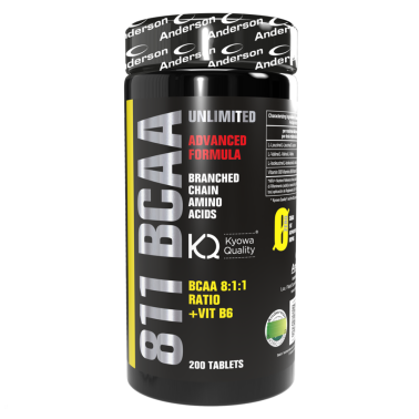 ANDERSON 811 Bcaa unlimited 200 cpr. Aminoacidi ramificati 8:1:1 + Vitamina b6 AMINOACIDI BCAA 8.1.1