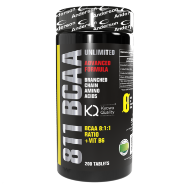 Aminoacidi ramificati 8:1:1 ANDERSON 811 Bcaa unlimited 200 compresse + Leucina AMINOACIDI BCAA 8.1.1