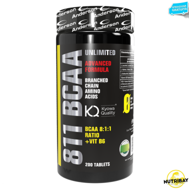 Aminoacidi ramificati 8:1:1 ANDERSON 811 Bcaa unlimited 200 compresse + Leucina AMINOACIDI BCAA 8.1.1