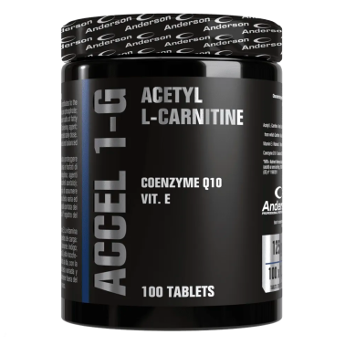 ANDERSON Accel 1-G 100 Acetil L-Carnitina Bruciagrassi Dimagrante coenzima q10 CARNITINA