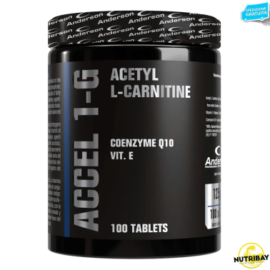 ANDERSON Accel 1-G 100 Acetil L-Carnitina Bruciagrassi Dimagrante coenzima q10 CARNITINA