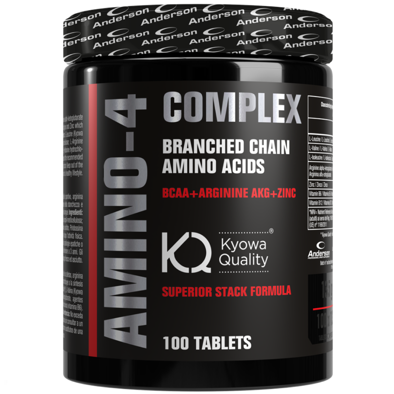 ANDERSON Amino 4 Complex 100cpr Aminoacidi ramificati BCAA + ZINCO +Arginina AKG AMINOACIDI BCAA