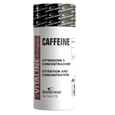 ANDERSON Caffeine 100 cpr. da 200 mg. di Pura Caffeina Energetico Metabolismo CAFFEINA