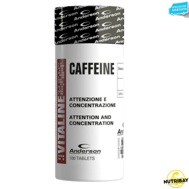 ANDERSON Caffeine 100 cpr. da 200 mg. di Pura Caffeina Energetico Metabolismo CAFFEINA