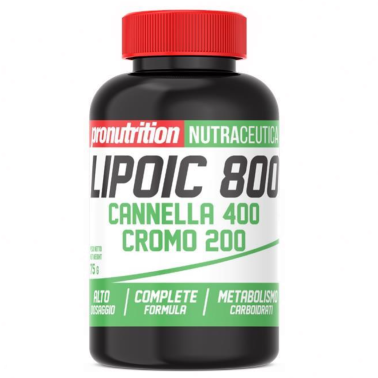 PRONUTRITION LIPOIC 800 CROMO CANNELLA 60 cpr BRUCIA GRASSI TERMOGENICI