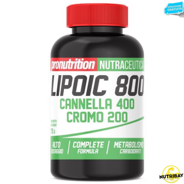 PRONUTRITION LIPOIC 800 CROMO CANNELLA 60 cpr BRUCIA GRASSI TERMOGENICI