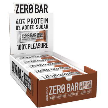 Biotech Zero Bar 20 Barrette Proteiche da 50 gr Senza Carboidrati con Proteine
