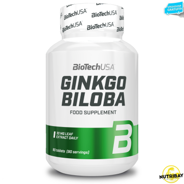 Biotech Usa Ginkgo 90 cpr Biloba Integratore alimentare di Ginkgo Biloba