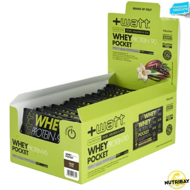 +Watt Whey Protein 90 Pocket - box da 15 bustine PROTEINE
