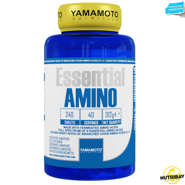 Essential AMINO di YAMAMOTO NUTRITION - 240 cpr - 40 dosi AMINOACIDI COMPLETI / ESSENZIALI