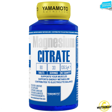 Magnesium CITRATE di YAMAMOTO NUTRITION - 90 cpr - 30 dosi BENESSERE-SALUTE