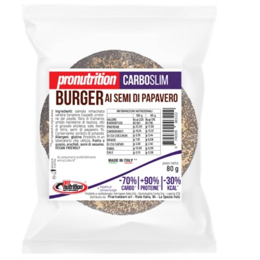 Pronutrition Panino Burger Low Carb Semi Papavero - 80 gr AVENE - ALIMENTI PROTEICI