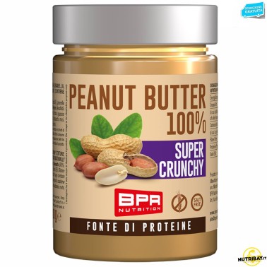 Bpr Nutrition Peanut Butter 100% Super Crunchy - 300 gr. AVENE - ALIMENTI PROTEICI
