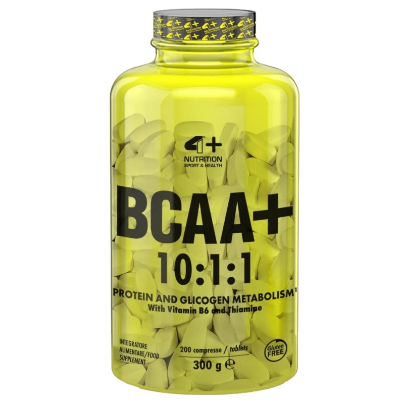 4+ Nutrition BCAA+ 10:1:1 - 200 cpr  AMINOACIDI 3.1.2 - 4.1.1 - 10.1.1 - 12.1.1