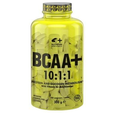 4+ Nutrition BCAA+ 10:1:1 - 200 cpr  AMINOACIDI 3.1.2 - 4.1.1 - 10.1.1 - 12.1.1