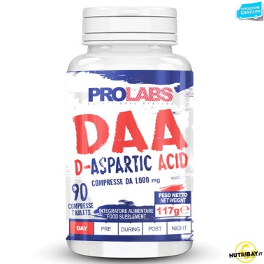 PROLABS DAA Acido D-Aspartico 90 cpr + Vitamina B6 e Zinco Testosterone Booster TONICI