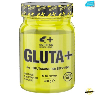 4+ Nutrition Gluta+ 300 gr Glutammina in polvere qualita' Kyowa Ultrapure GLUTAMMINA