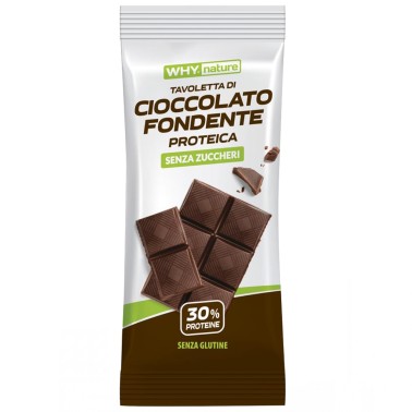 Why Nature Tavoletta di Cioccolato Fondente Proteica - 70 gr BARRETTE ENERGETICHE