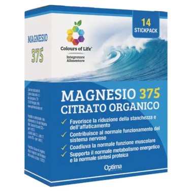 Optima Magnesio 375 Citrato Organico - 14 stickpack SALI MINERALI