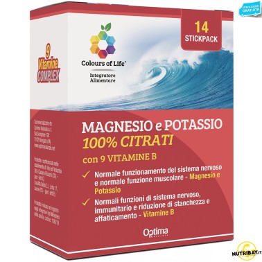 Optima Magnesio e Potassio 100% Citrati con Vitamine B - 14 stickpack SALI MINERALI