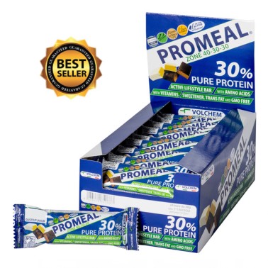 Volchem Promeal Box da 24 Barrette da 50 gr Mix - Gusti assortiti BARRETTE ENERGETICHE