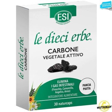 Esi Le Dieci Erbe Carbone Vegetale Attivo - 30 naturcaps BENESSERE-SALUTE