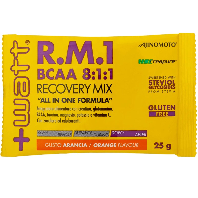 +WATT R.M.1 RM1 Aminoacidi Ramificati BCAA 8:1:1 Taurina Potassio Creatina POST WORKOUT COMPLETI