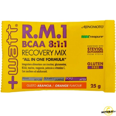 +WATT R.M.1 RM1 Aminoacidi Ramificati BCAA 8:1:1 Taurina Potassio Creatina POST WORKOUT COMPLETI