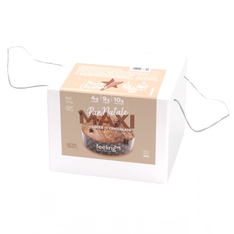 Feeling Ok Pan Natale Maxi Gocce di Cioccolato - 500 gr AVENE - ALIMENTI PROTEICI