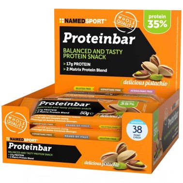 Named Proteinbar 12 barrette Proteiche da 50 gr con Proteine Isolate BARRETTE ENERGETICHE
