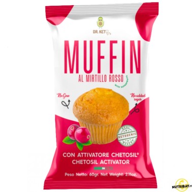 Dr. Keto Muffin ripieno al Mirtillo Rosso - 60 gr AVENE - ALIMENTI PROTEICI