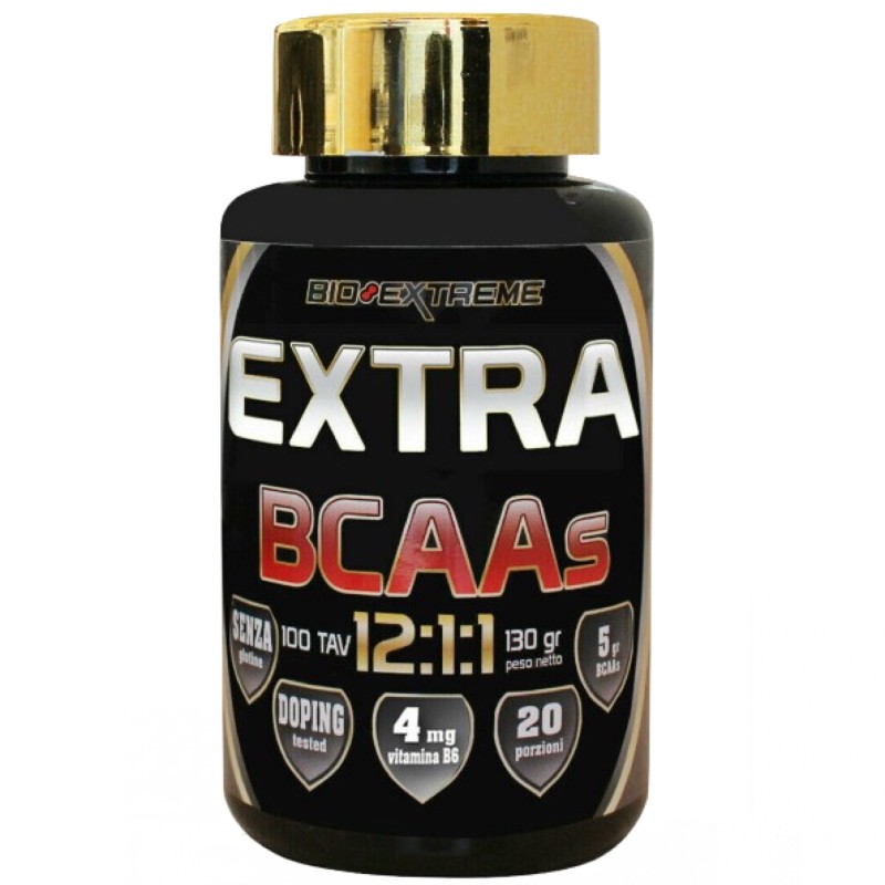 Bio-Extreme Extra Bcaas 12:1:1 - 100 tav AMINOACIDI 3.1.2 - 4.1.1 - 10.1.1 - 12.1.1