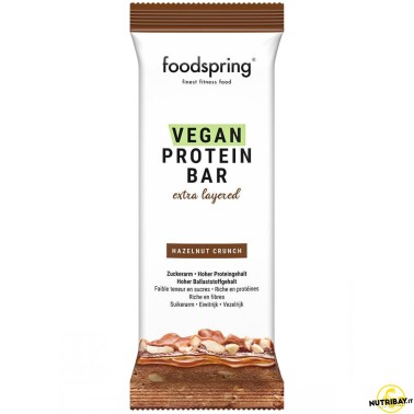 Foodspring Vegan Protein Bar Extra Layered - 1 barretta da 45 gr BARRETTE ENERGETICHE