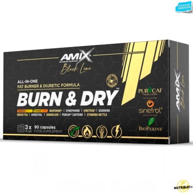 Amix Black Line Burn & Dry - 90 caps BRUCIA GRASSI TERMOGENICI