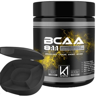 K1 Nutrition BCAA 8:1:1 500 cpr + Portapillole AMINOACIDI BCAA 8.1.1