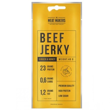 Pronutrition The Meat Makers Beef Jerky Ginger & Honey - 40 gr AVENE - ALIMENTI PROTEICI