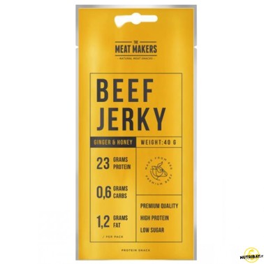 Pronutrition The Meat Makers Beef Jerky Ginger & Honey - 40 gr AVENE - ALIMENTI PROTEICI