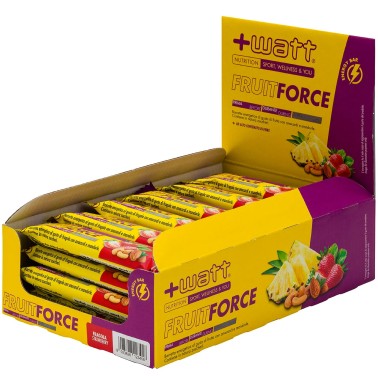 +Watt Fruit Force Bar - box di 24 barrette da 30 gr BARRETTE ENERGETICHE