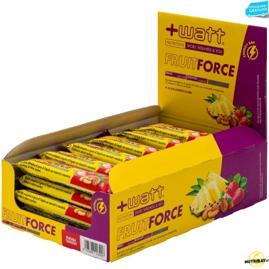 +Watt Fruit Force Bar - box di 24 barrette da 30 gr BARRETTE ENERGETICHE