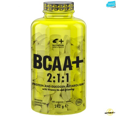 4+ Nutrition Bcaa+ 2:1:1 AjiPure® - 200 cpr AMINOACIDI BCAA