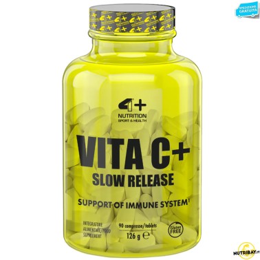 4+ NUTRITION Vita C+ Slow 90 cpr Vitamina C con flavonoidi Lento Rilascio VITAMINE