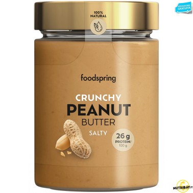 Foodspring Crunchy Peanut Butter Salty - 300 gr AVENE - ALIMENTI PROTEICI