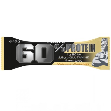 Weider 60% Protein Bar - 1 barretta da 45 gr BARRETTE ENERGETICHE