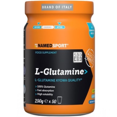 NAMED SPORT L-Glutammine 250 gr. Pura Glutammina Qualita' Kyowa Glutamina GLUTAMMINA