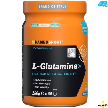 NAMED SPORT L-Glutammine 250 gr. Pura Glutammina Qualita' Kyowa Glutamina GLUTAMMINA
